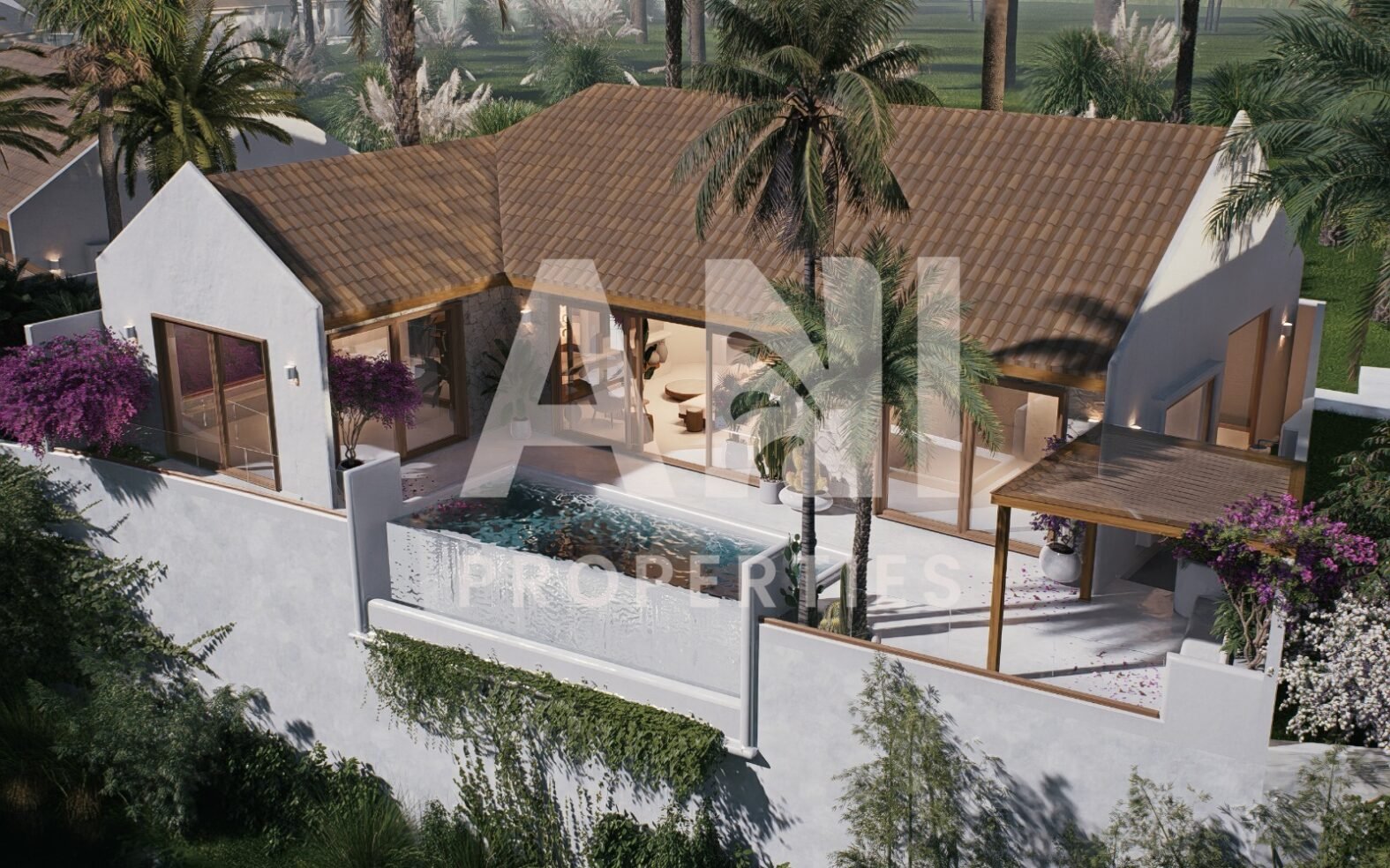 Scenic Modern Tropical Villa in Singapadu