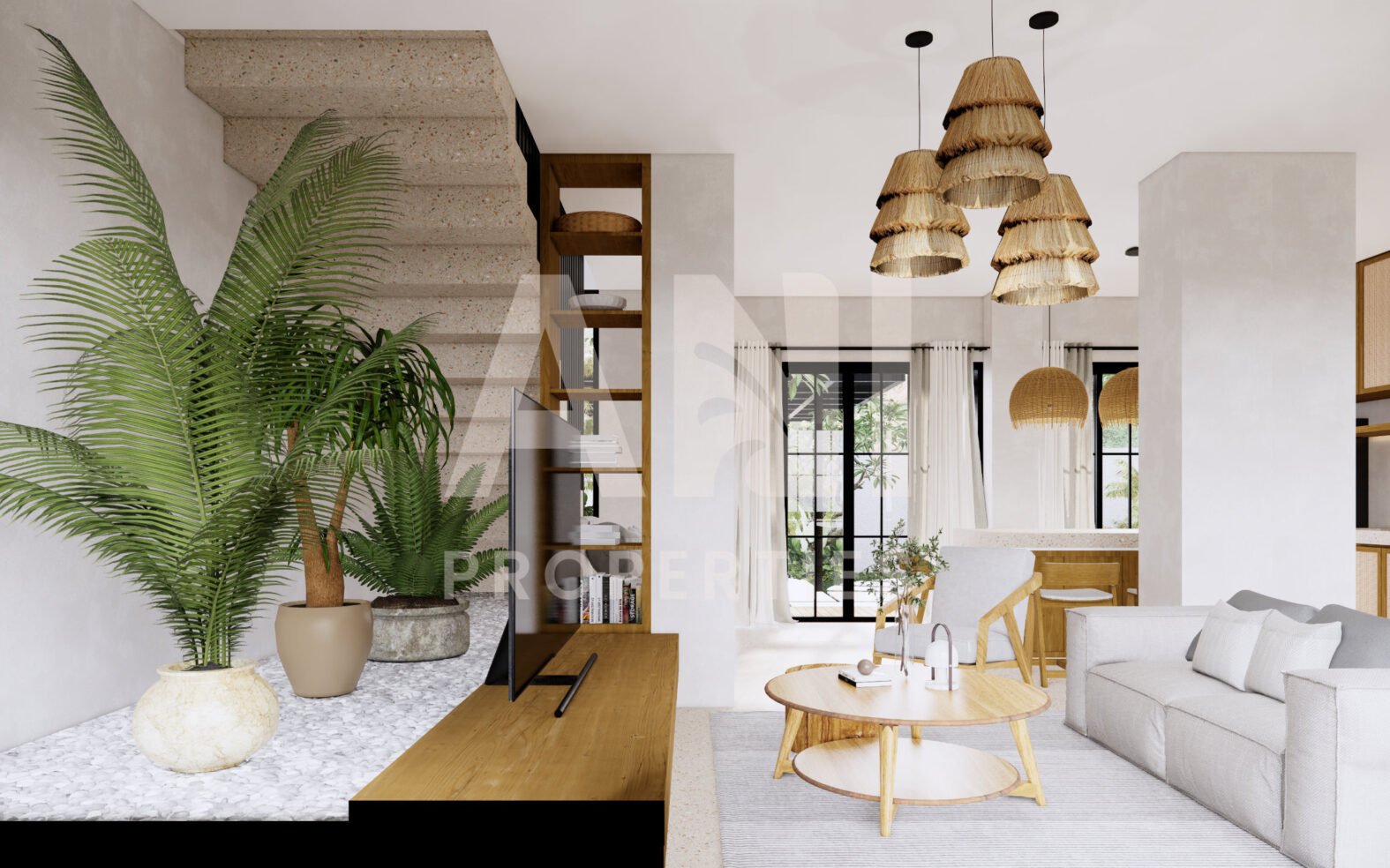 3-Floor Villa with Panoramic Rice Terrace Views