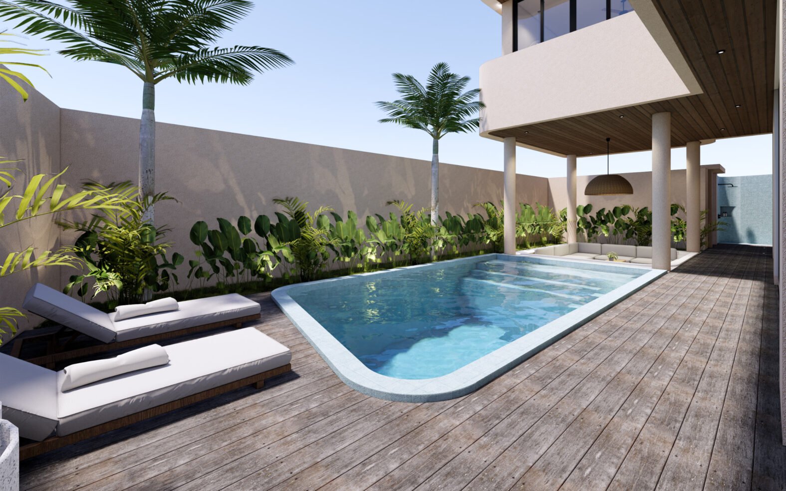 3 Bedroom Villa with Rooftop Ocean Views in Nunggalan