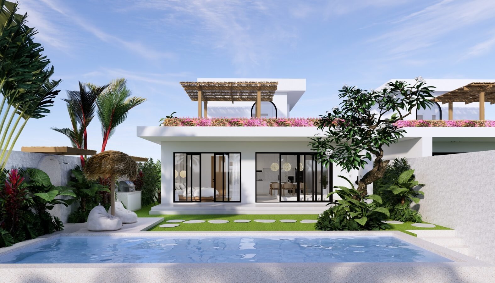 Brand New Modern Minimalistic 3 Bedroom Villa in Peliatan